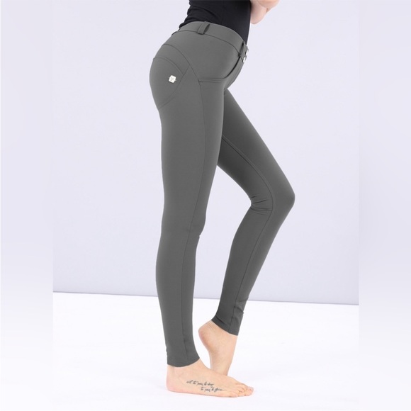 Freddy USA WR.UP Mid Waisted Pants - Dark Grey - Small / 4 US -Perfect condition - Picture 1 of 11